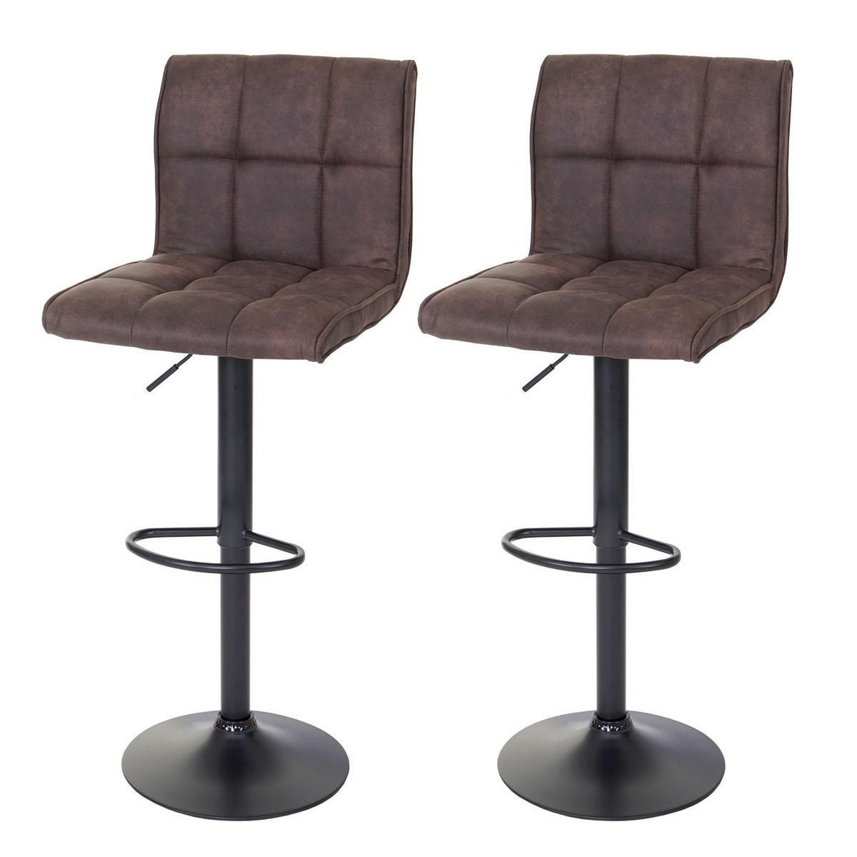 BARHOCKER Dunkelbraun 2er-Set - Dunkelbraun, Textil (44/116/46cm) - MCW