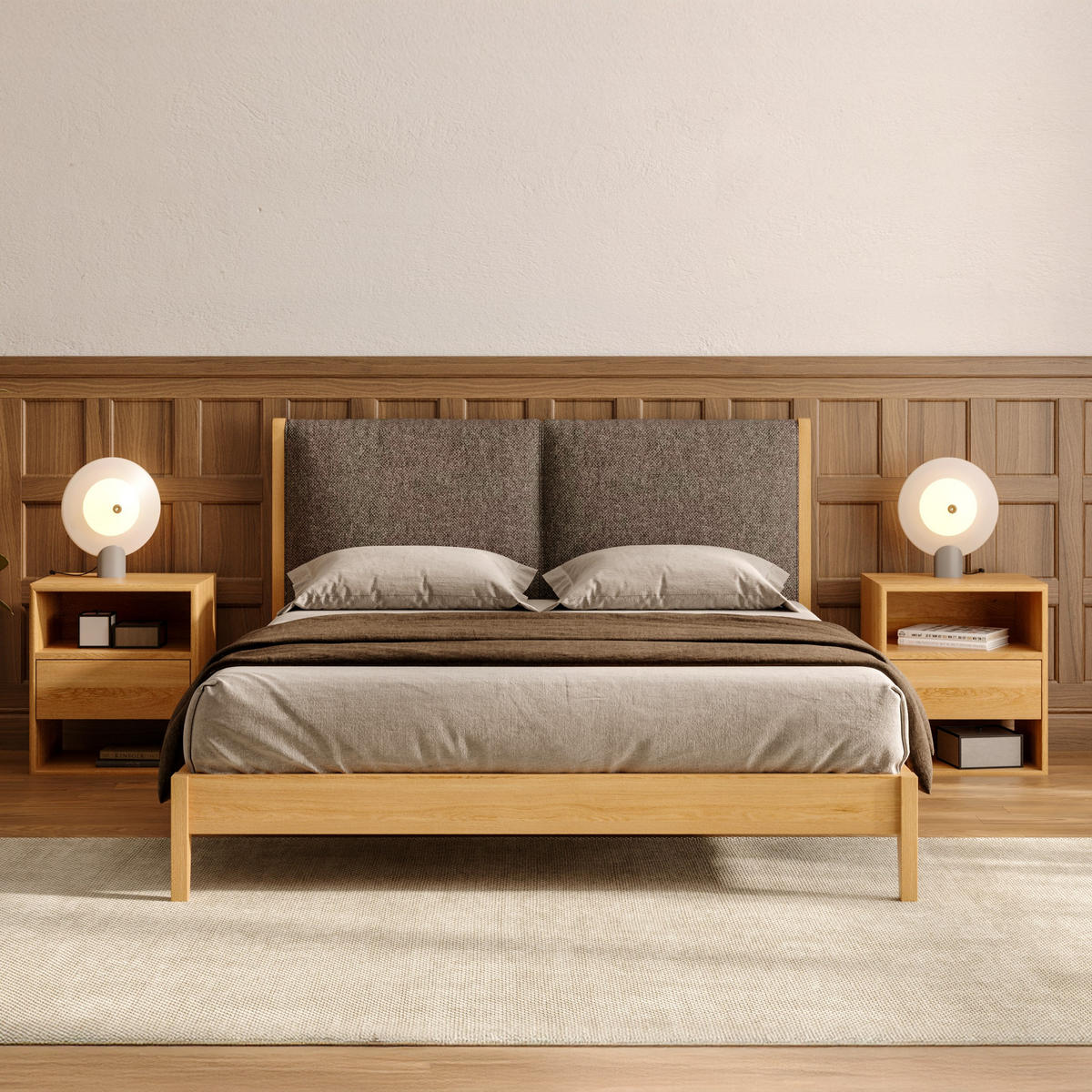 MASSIVHOLZBETT Vena aus Eiche 180x200 cm - Eichefarben/Braun, Holz (180/200cm) - Danzz