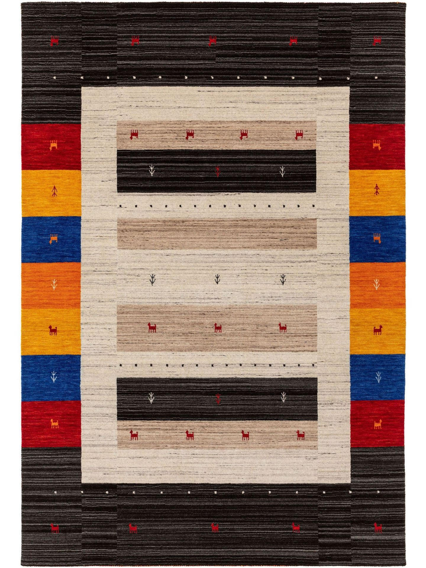 VLNĚNÝ koberec Jamal Vícebarevné 80x150 cm - různobarevná, textil/přírodní materiály (80/1cm) - KUNSTLOFT
