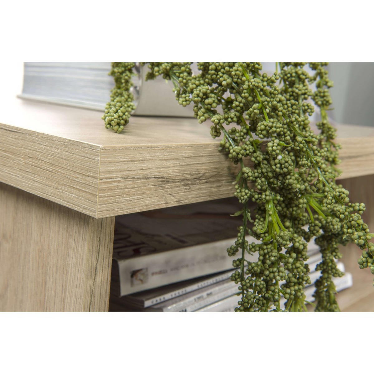 NACHTTISCH Caya mit zwei Schubladen, Eiche Artisan - Eiche Artisan, Holzwerkstoff (48/51/41cm) - Beautysofa