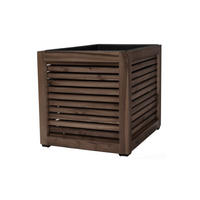 PFLANZKASTEN Colorado 3, 44,5 x 40,5 cm, Akazienholz, dunkel Braun - Dunkelbraun, Holz (44.5/40.5/44.5cm) - dasmöbelwerk