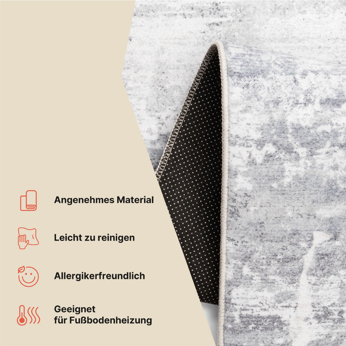 TEPPICH ASH Grau 200/300 cm - Grau, Textil (200/300cm) - Tapiso