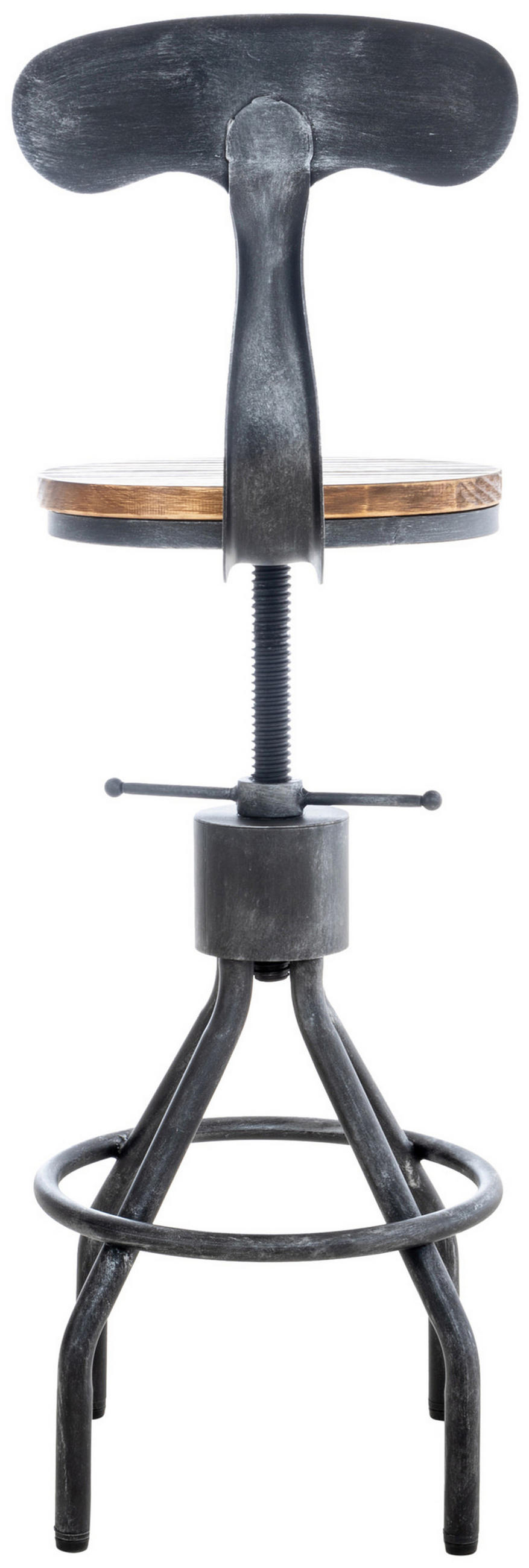 BARHOCKER Hafa, Holzsitz Gestell, Antik Silber - Silberfarben, Holz/Metall (41/100/41cm) - TPFLiving