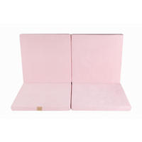 SPIELMATTE für Kinder, Quadratt, Samt, Hellrosa - Pink, Textil (120/120cm) - MeowBaby