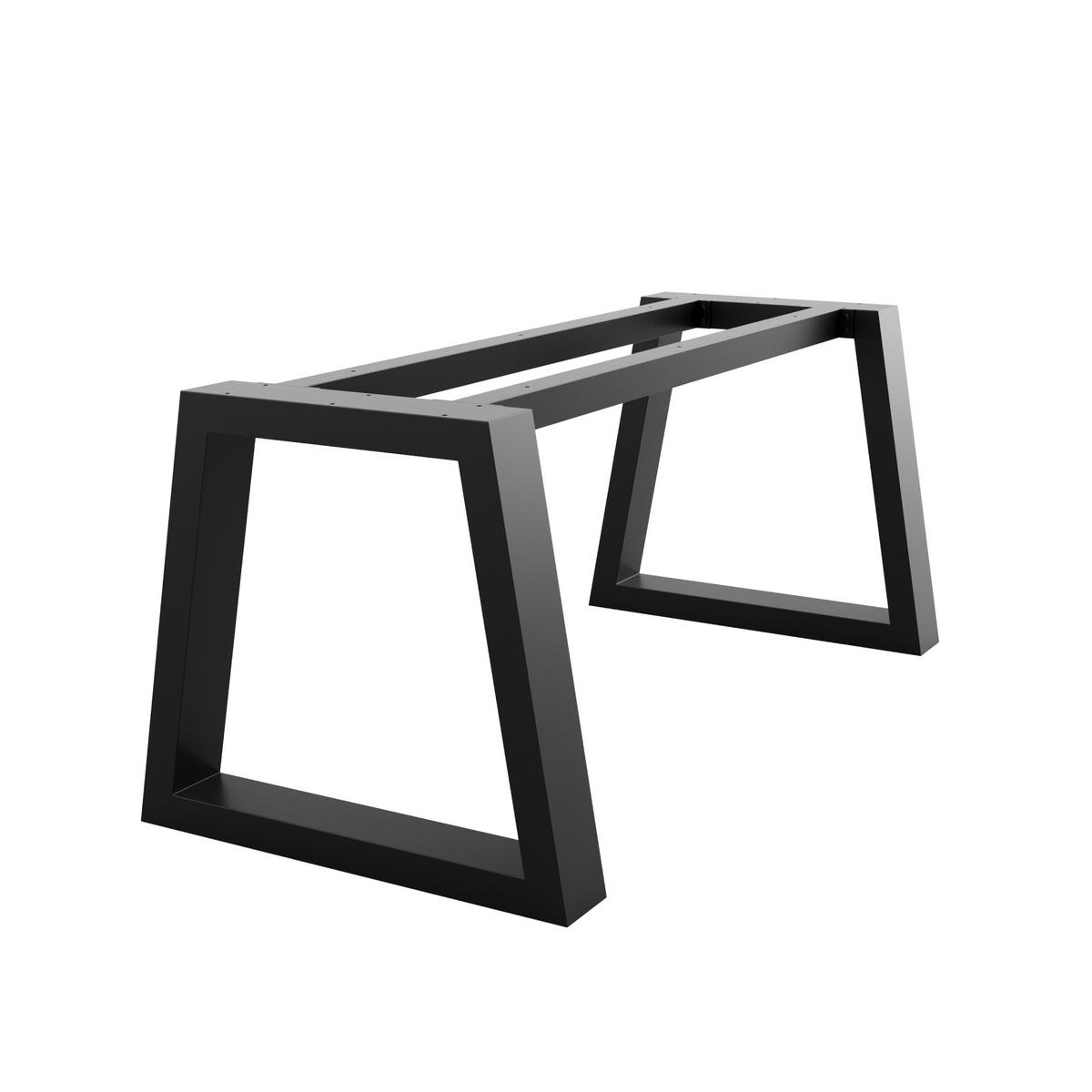 TISCHBEINE Nemesis Extreme Schwarz Metall 200/80/72 cm - Schwarz, Metall (80/72/200cm) - Metalo Pro