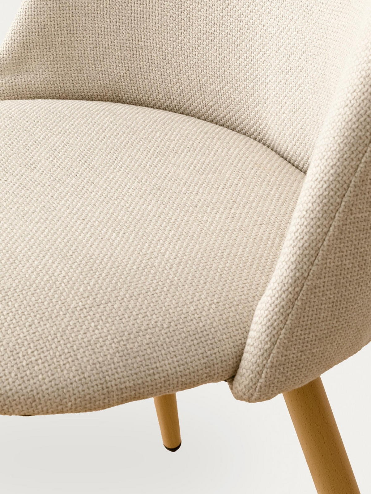 STUHL Brila Beige 51 cm x 77 cm - Beige, Textil (51/77/54cm) - Kenay Home