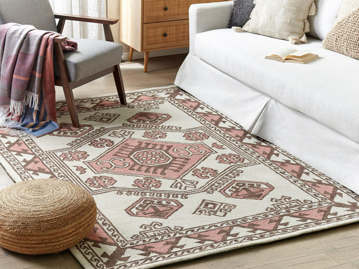 VINTAGE-TEPPICH Tomarza 200/200 cm - Multicolor, Textil (200/200cm) - Beliani