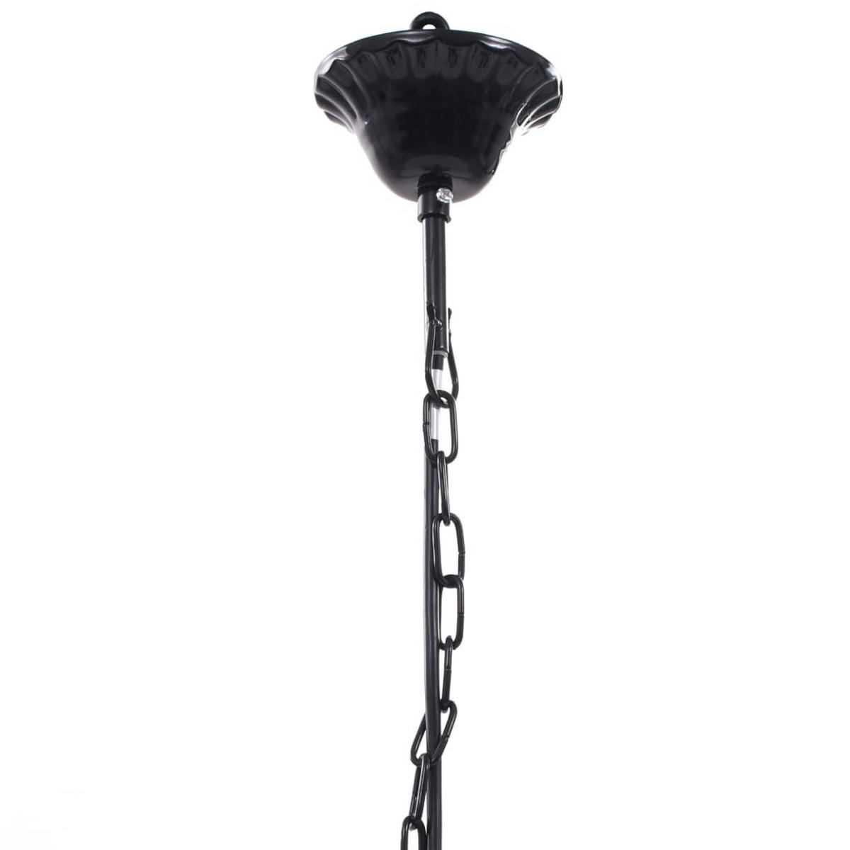 KRONLEUCHTER 5 Glühbirnen Schwarz - Schwarz, Kunststoff (38/38/45cm) - vidaXL