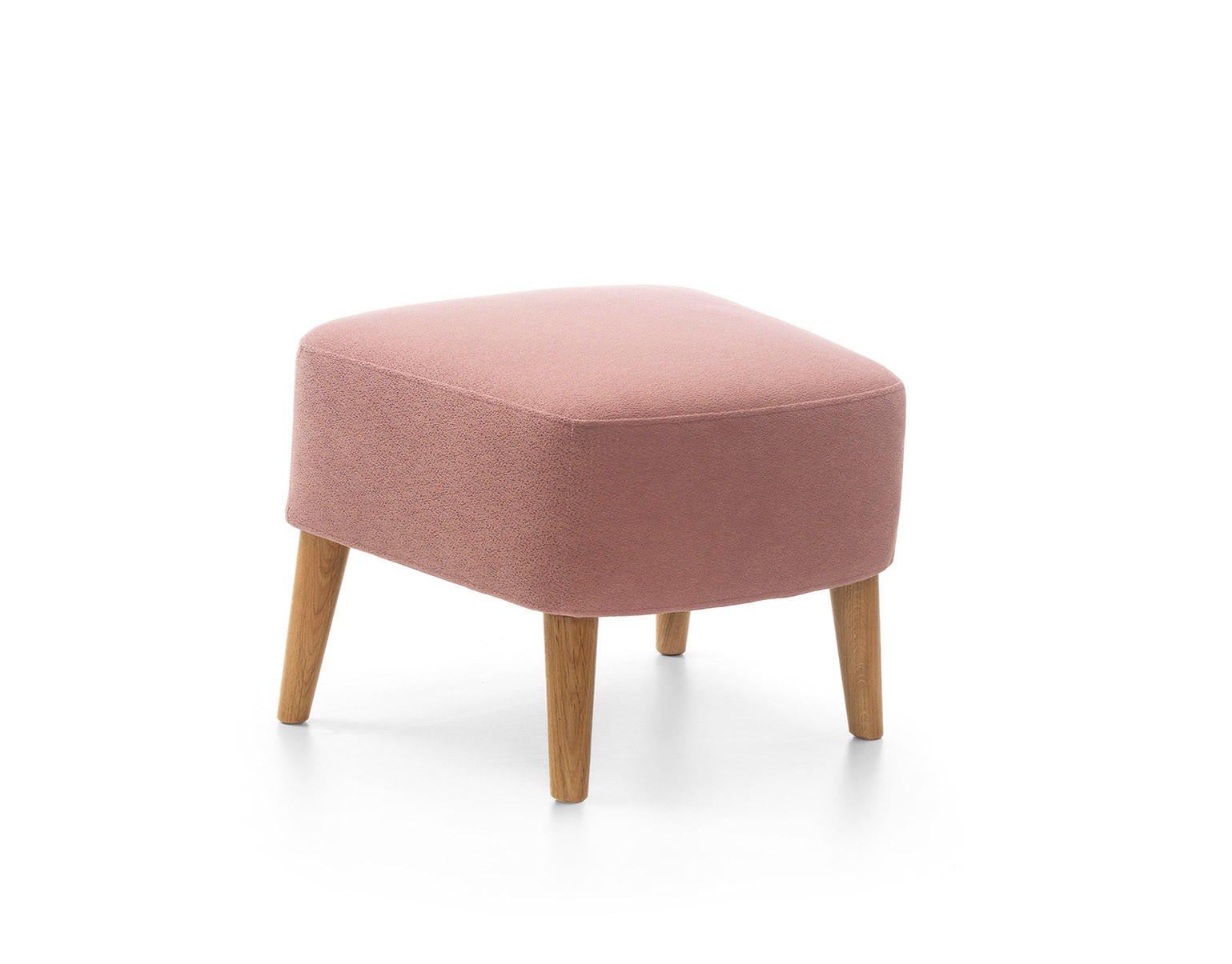 MASSENO Sitzhocker RYZE, Modern Polsterhocker, Fußhocker Rosa - Rosa, Holzwerkstoff/Kunststoff (45/43/56cm) - MASSENO