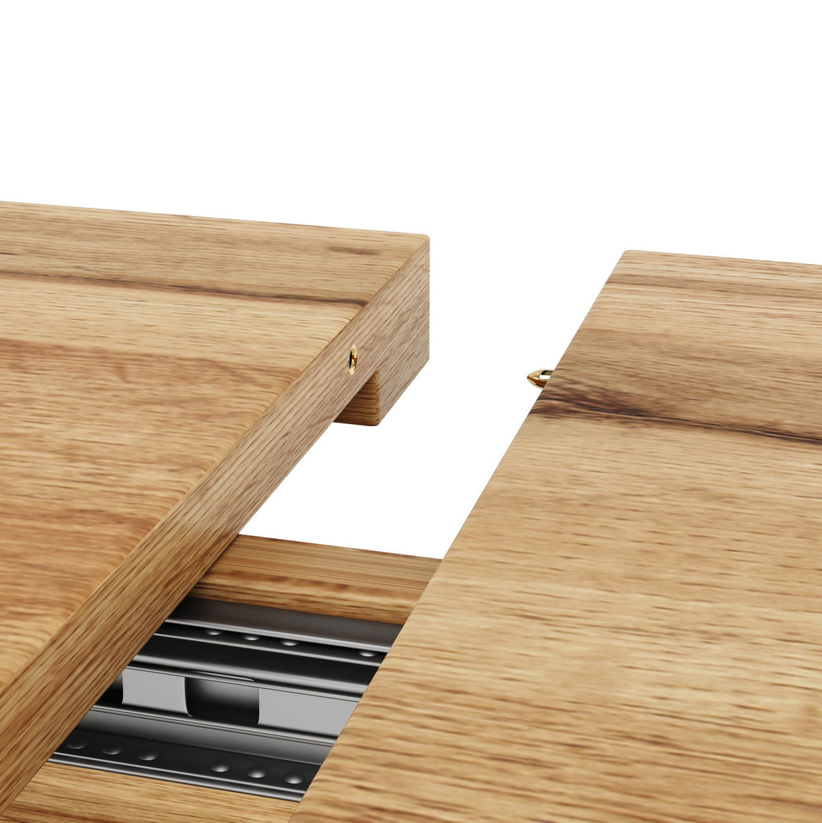 ESSTISCH 120/75/75,5 cm Holzfarben aus MDF und Metall mit Ausziehfunktion - Naturfarben, Holzwerkstoff (160/70/75.5cm) - OKMYHOME