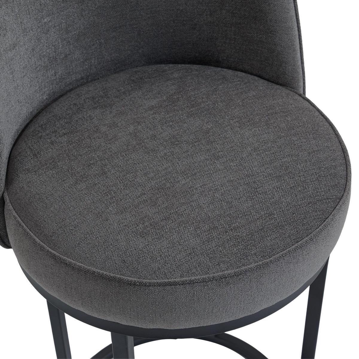 BARHOCKER,2ER-SET,ARMLOSE Barstühle,Küchenstühle,Bistrohocker,Leinen,Grau - Grau, Textil (46.5/88.5/43cm) - LVHOM