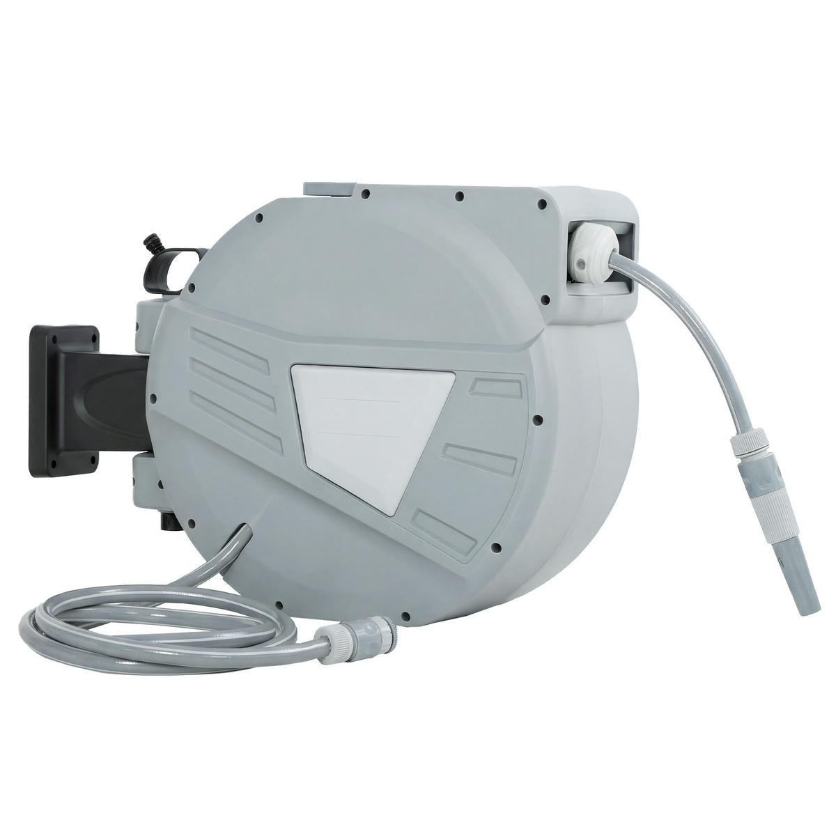 SCHLAUCHAUFROLLER DE-13852 automatisch 21,6 m Grau - Grau, Kunststoff (20/34/51cm) - ComfortXL