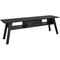 TV Board Berlin Mangoholz 150 cm / 40 cm Schwarz - Schwarz, Holz (150/50/40cm) - Villa Möbel