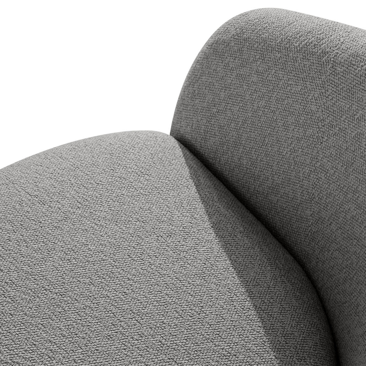 GARTENMÖBELSET SOLIS Gartenlounge-Set, grau/schwarz - Grau, Textil/Metall - KONSIMO®