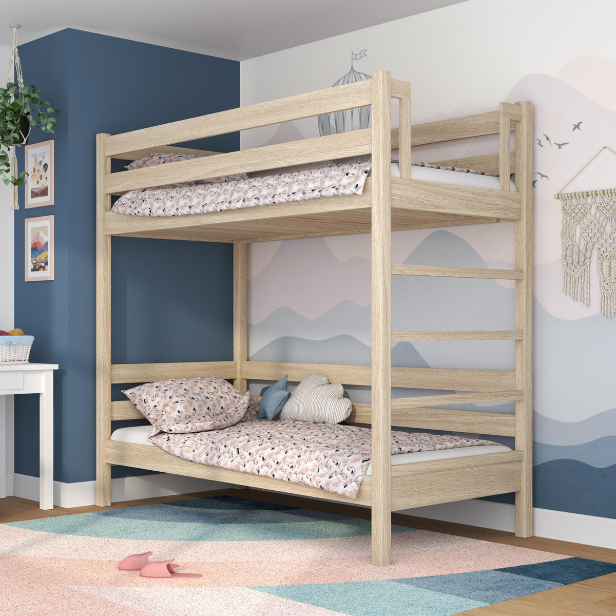 ETAGENBETT N03 Sonoma Eiche 90/180 - Sonoma Eiche, Naturmaterialien/Holz (90/180cm) - N-Wood