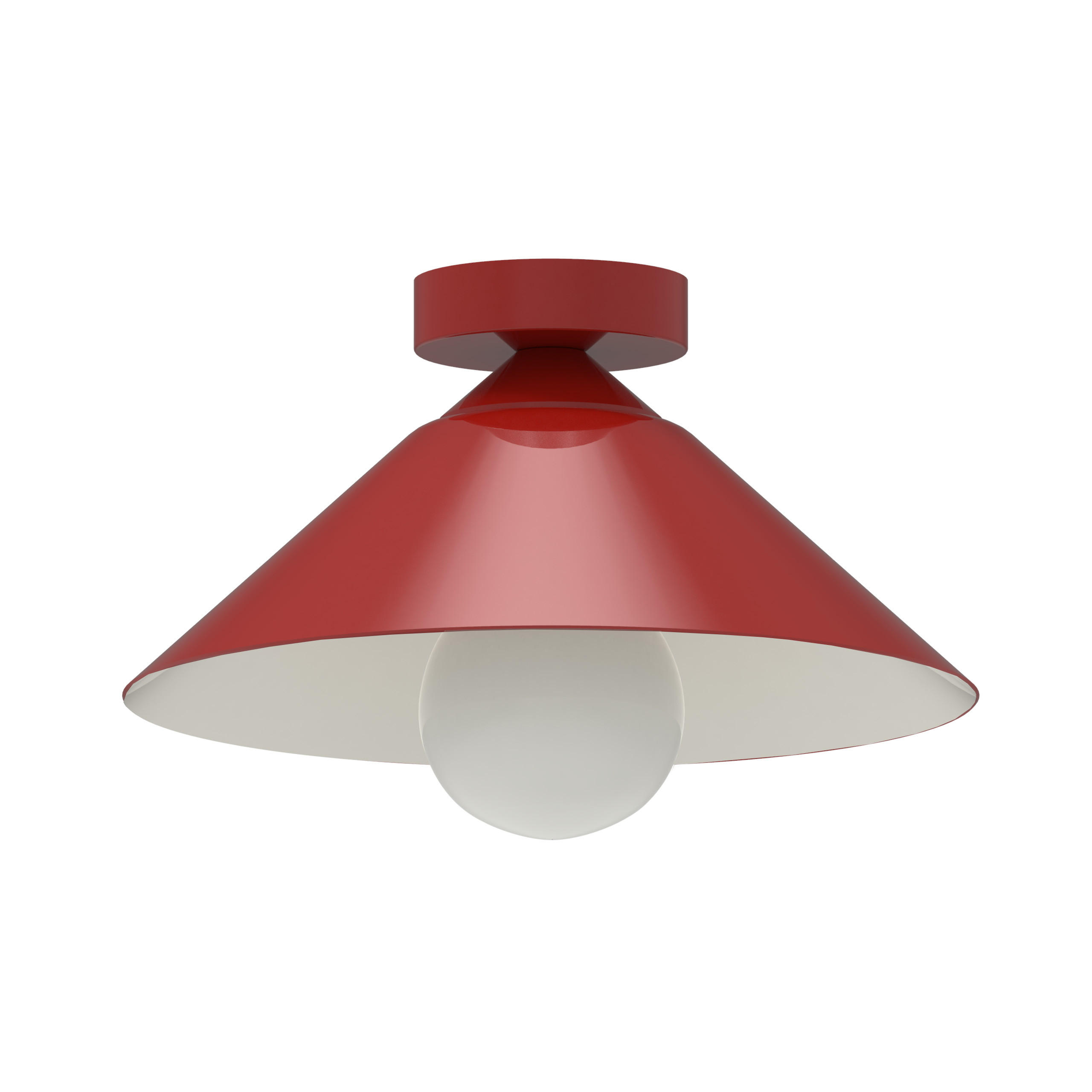 DECKENLEUCHTE - Rot, Metall (25/25/15cm) - Lumicom