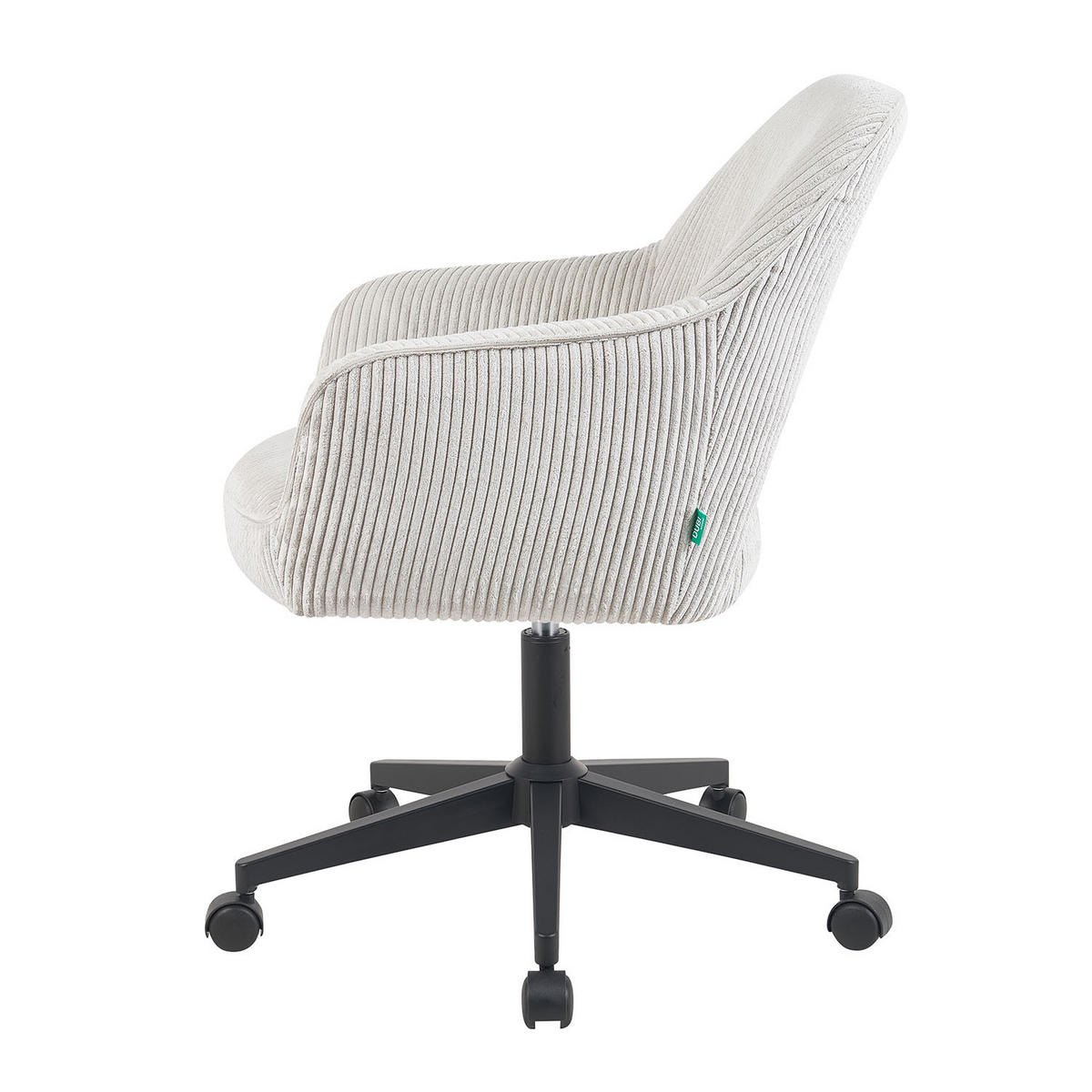 BÜROSTUHL Mika-Ilvy - Hellgrau/Schwarz, Textil/Metall (60/84/65cm) - DUBI Möbel