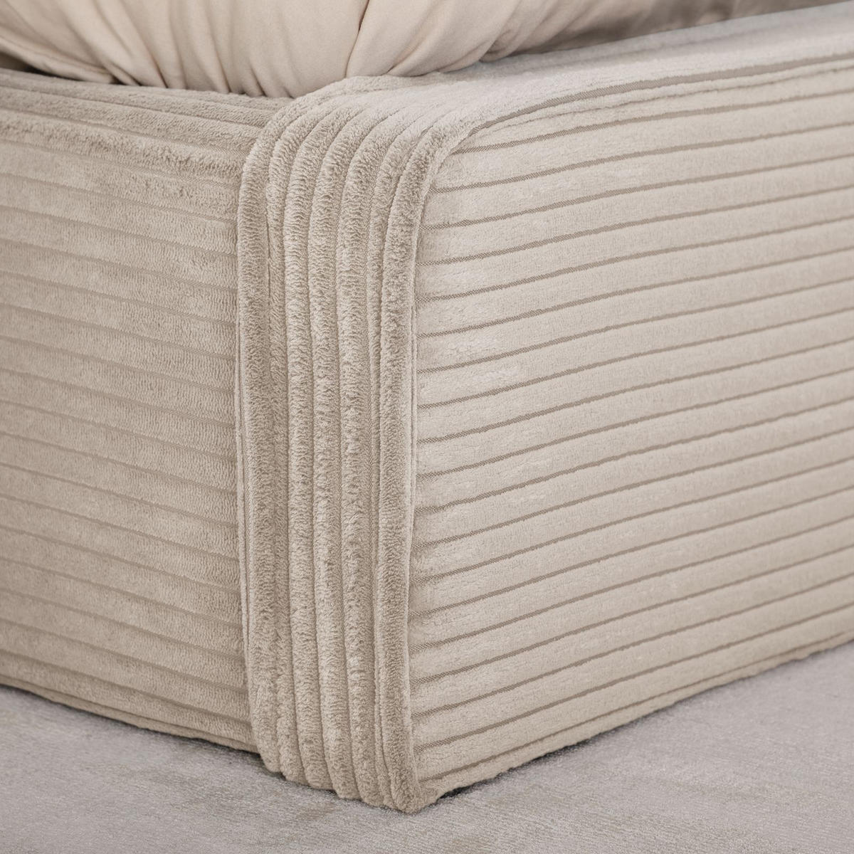 POLSTERBETT CURSIO 140x200 cm beige - Beige, Textil (140/200cm) - IDIMEX