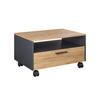 COUCHTISCH Bibo Anthrazit/Goldkraft Eiche 70 x 52.4 cm - Anthrazit/Eiche Wotan, Holzwerkstoff (52.4/70/40cm) - Vicco