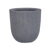BLUMENTOPF grau rund 37/37/38 cm Chios - Grau, Naturmaterialien (38cm) - Beliani