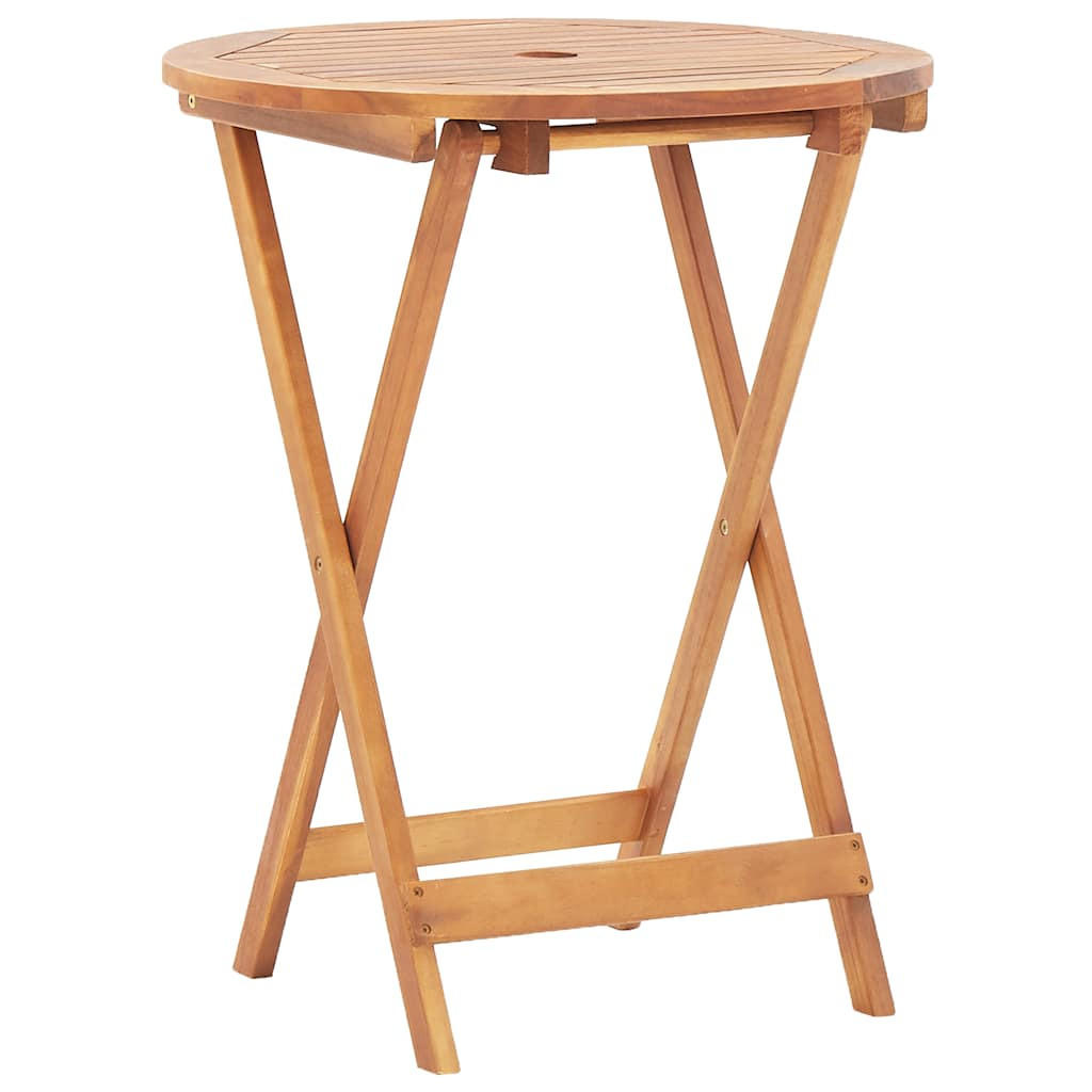 GARTENTISCH Klappbar 60/75 Cm Massivholz Akazie - Braun, Holz (60/60/75cm) - vidaXL