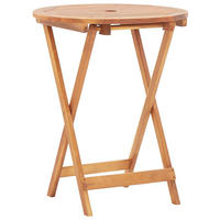 GARTENTISCH Klappbar 60/75 Cm Massivholz Akazie - Braun, Holz (60/60/75cm) - vidaXL