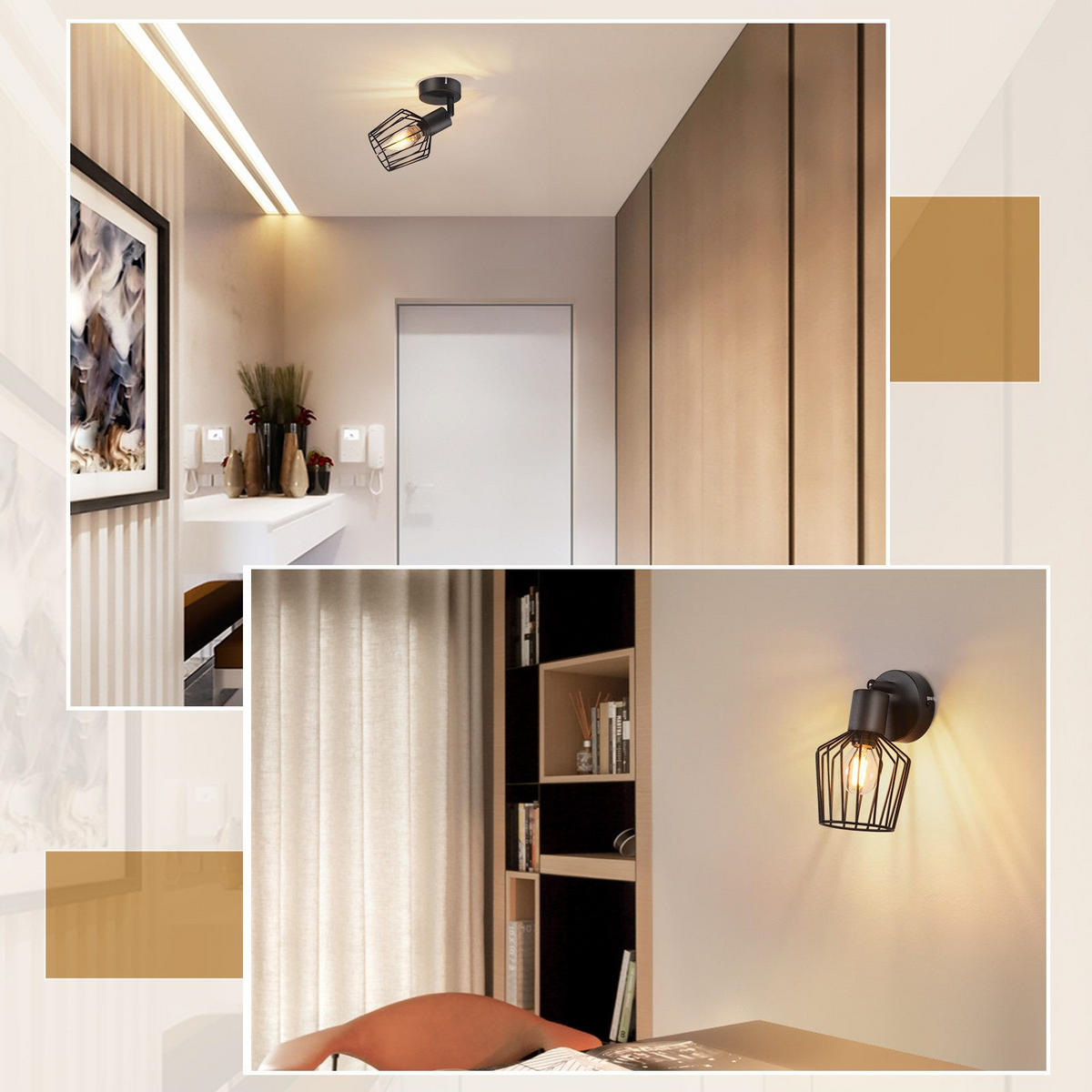 STRAHLER Franziska 1-flammig 8/10/10 cm - Schwarz, Metall (8/10/10cm) - Nettlife