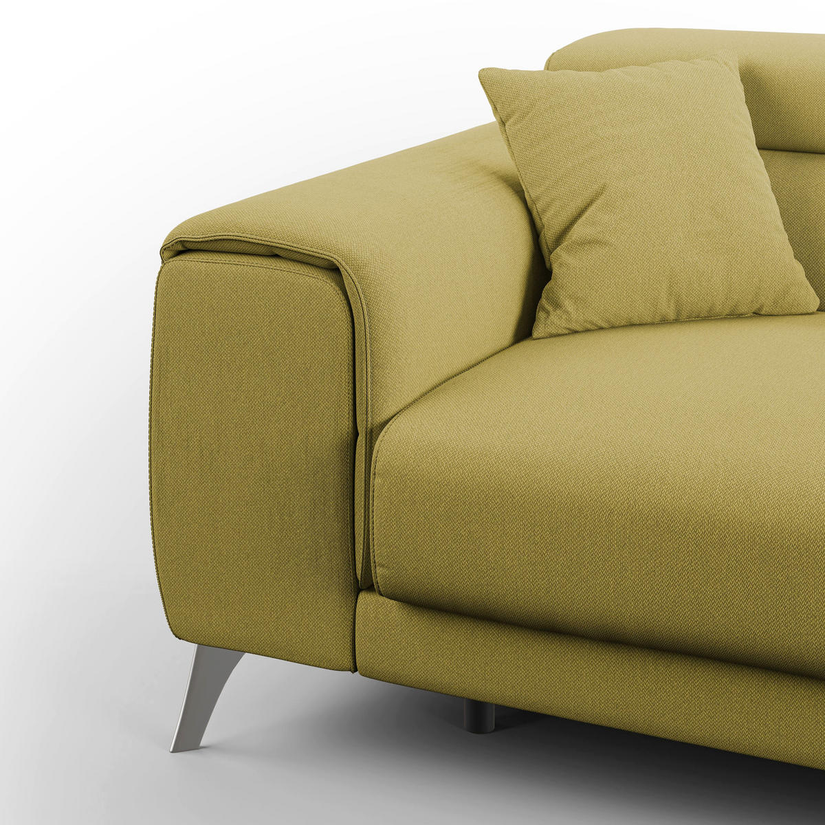 LINEARSOFA Fusion - Gelb, Textil (185/73/102cm) - Divani.store
