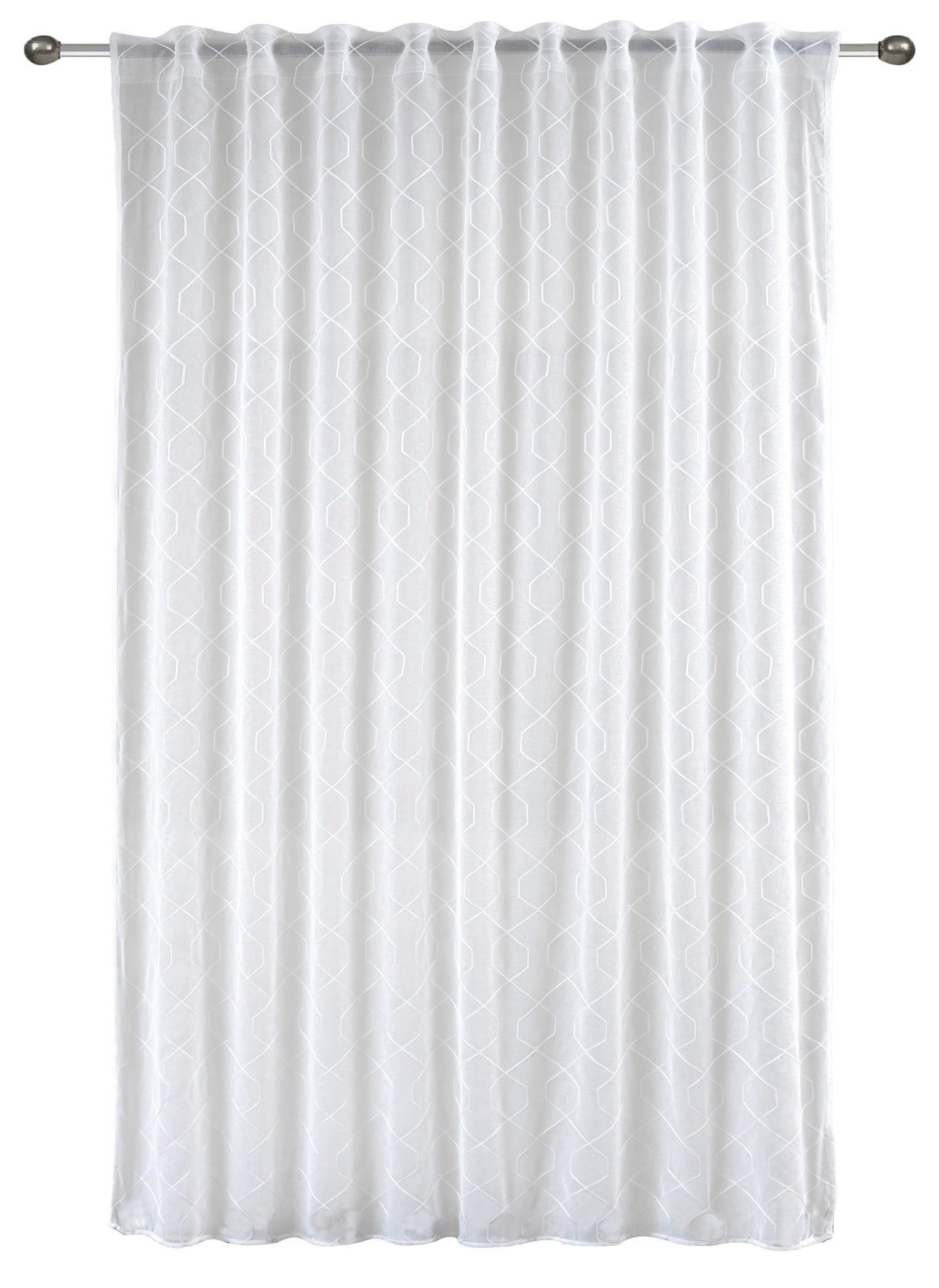 VORHANG Marya - Weiß, Textil (140/1/250cm) - home&you
