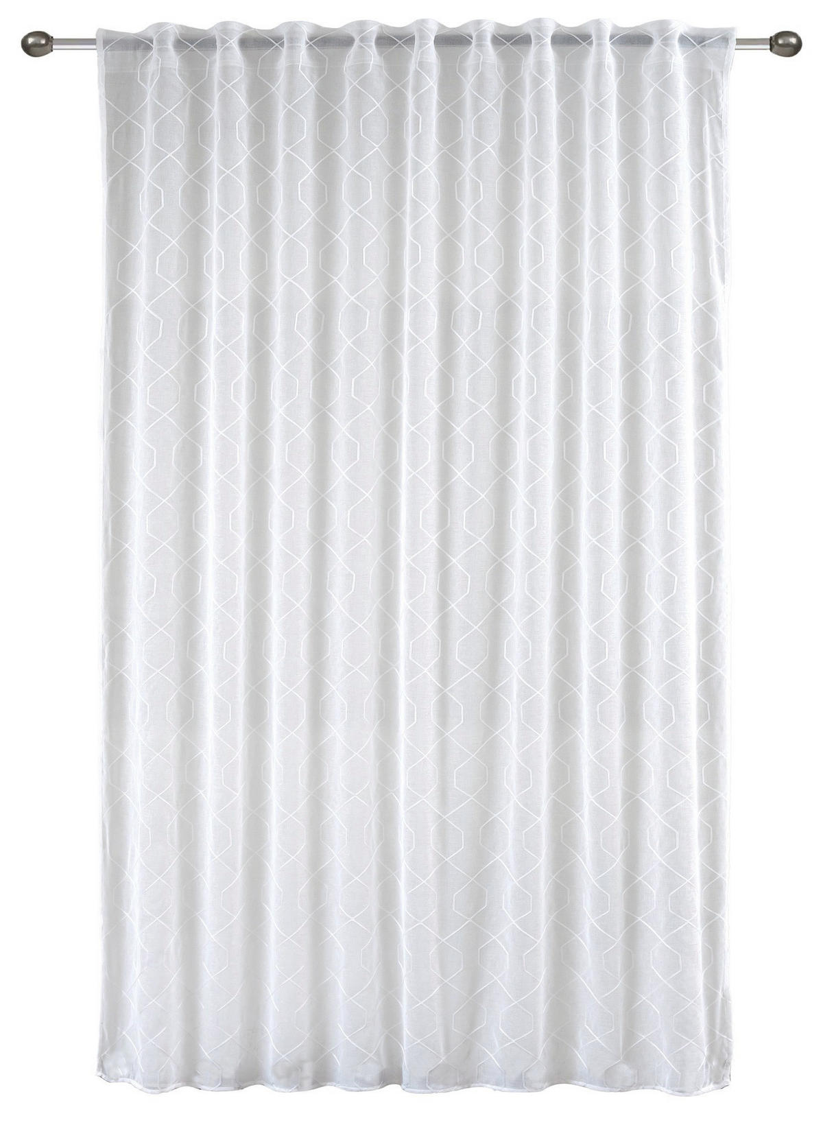 VORHANG Marya - Weiß, Textil (140/1/250cm) - home&you