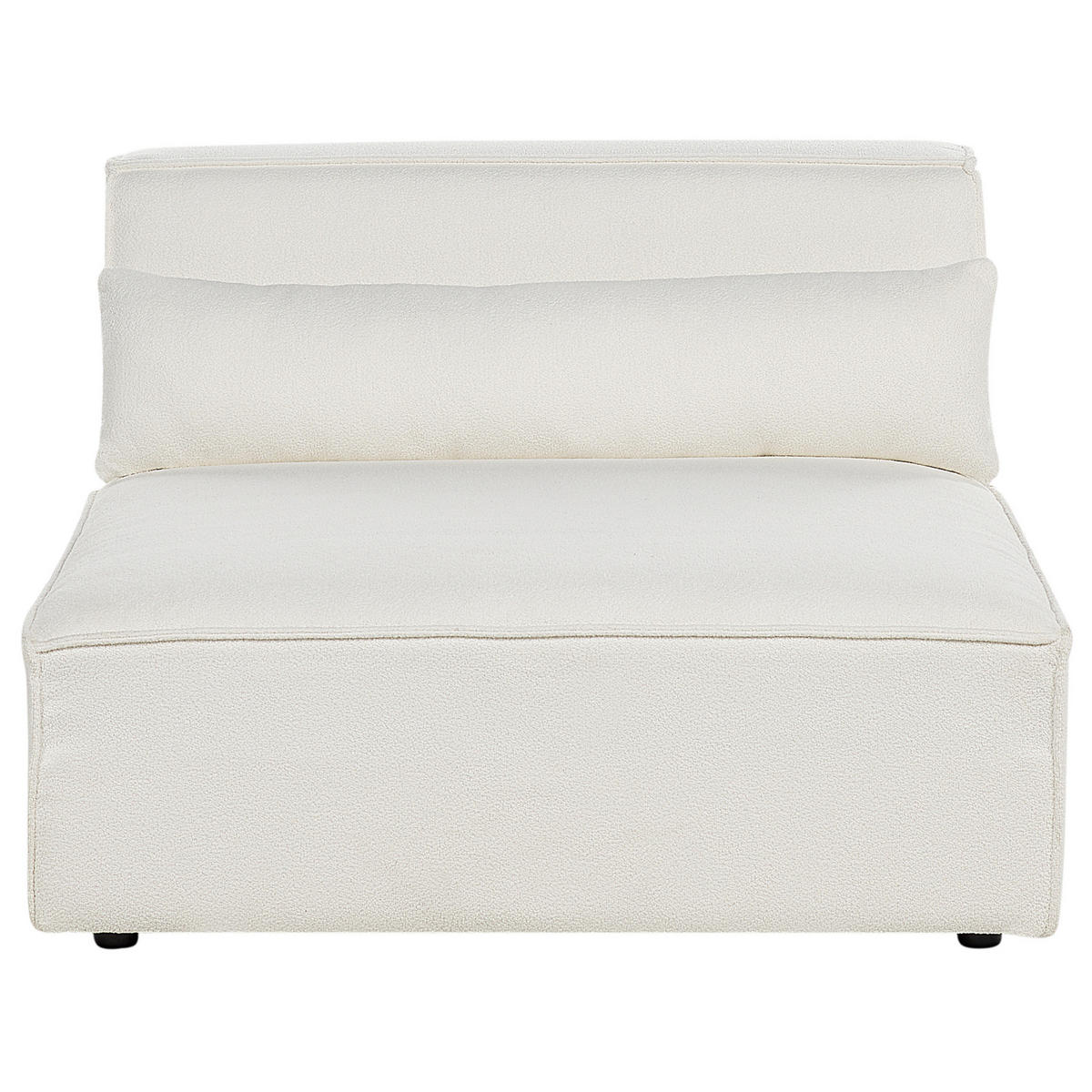 2-SITZER-SOFA Bouclé cremeweiß ohne Armlehnen Hellnar - Weiß, Textil (204/70/126cm) - Beliani