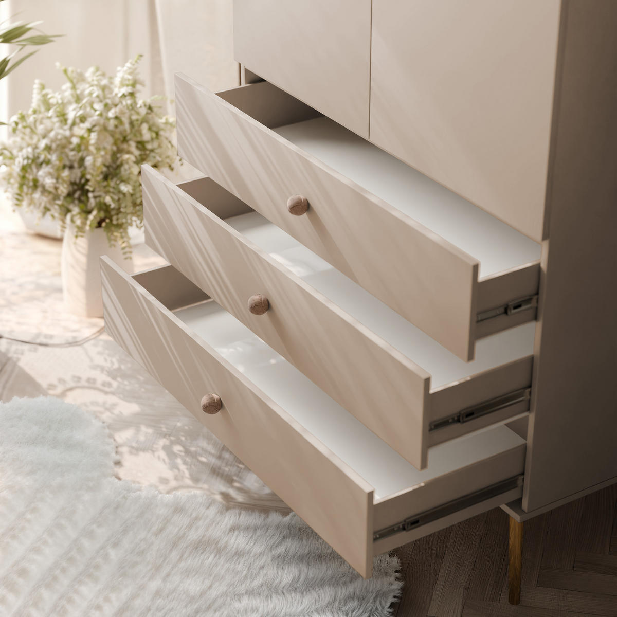 DREHTÜRENSCHRANK VALERIO 2-türig 100/52/202 cm Macchiato - Cappuccino, Naturmaterialien/Holz (100/202/52cm) - Idohome