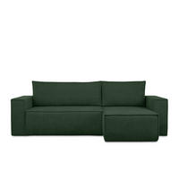 ECKSOFA-LINKS/RECHTS NAPI II mit Schlaffunktion, grün - Grün, Textil (262/148cm) - KONSIMO®