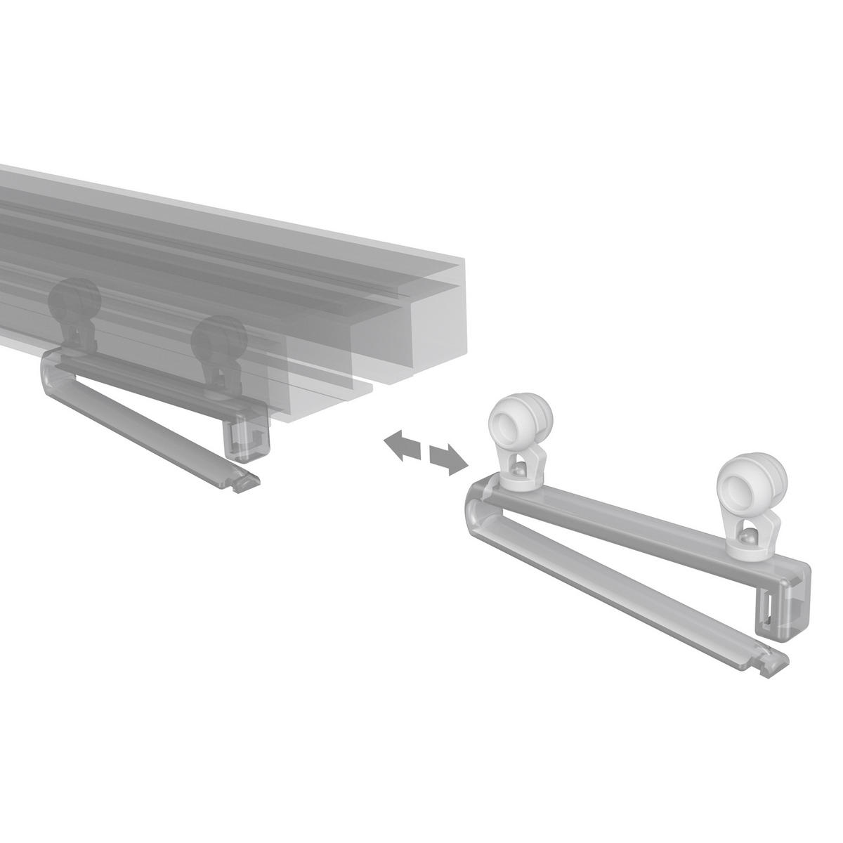 SCHLAUFENGLEITER UNIVERSAL, Glasklar, Packung 8 Stück - Transparent/Weiß, Kunststoff (6/2.4/1cm) - INTERDECO