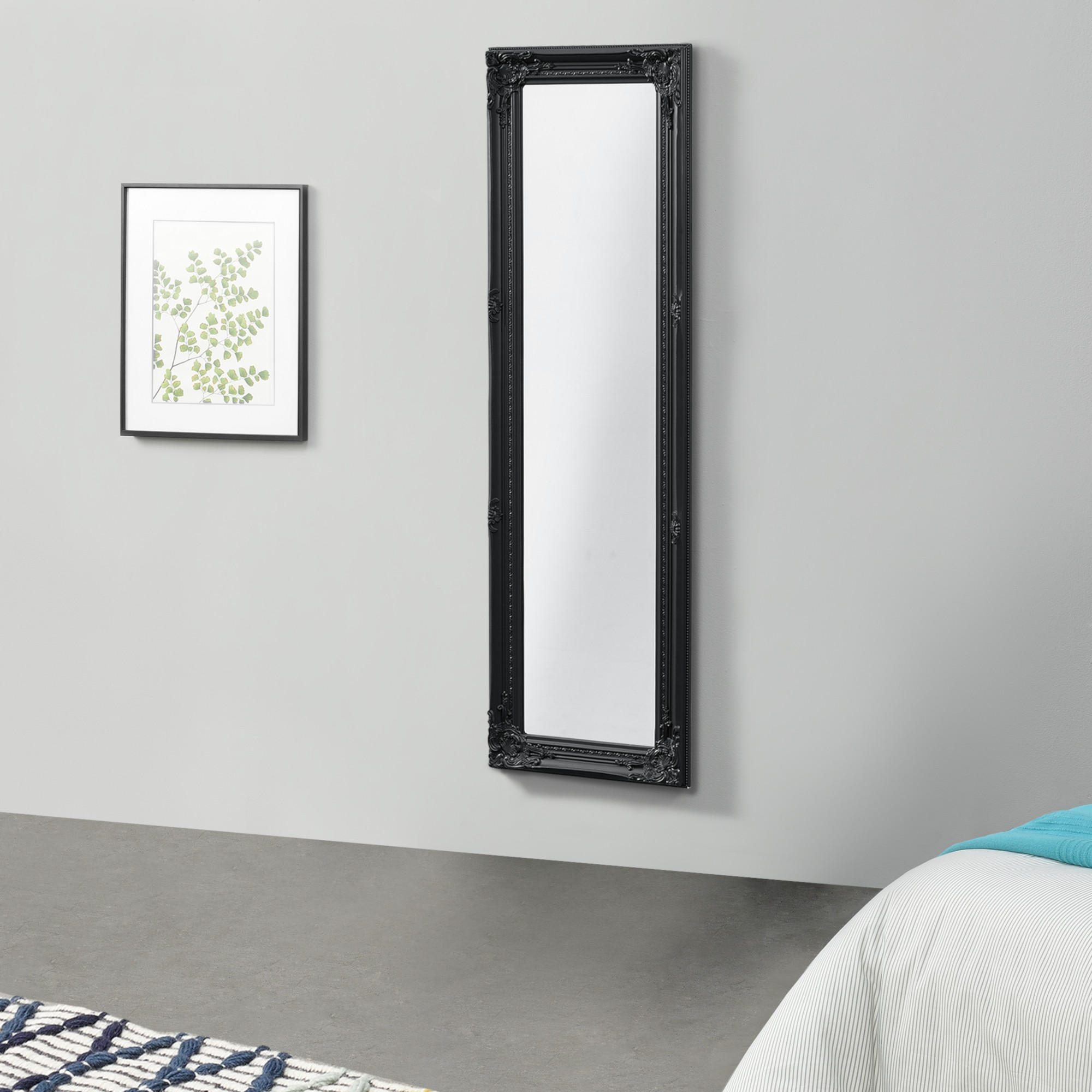WANDSPIEGEL Livorno - Schwarz, Glas/Holz (28.5/132/118cm) - [en.casa]
