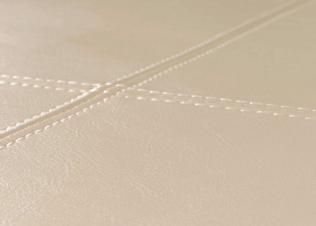 GARNITUR XXL Weiß 5-teilig-Set - Weiß, Leder (48/90/56cm) - MCW