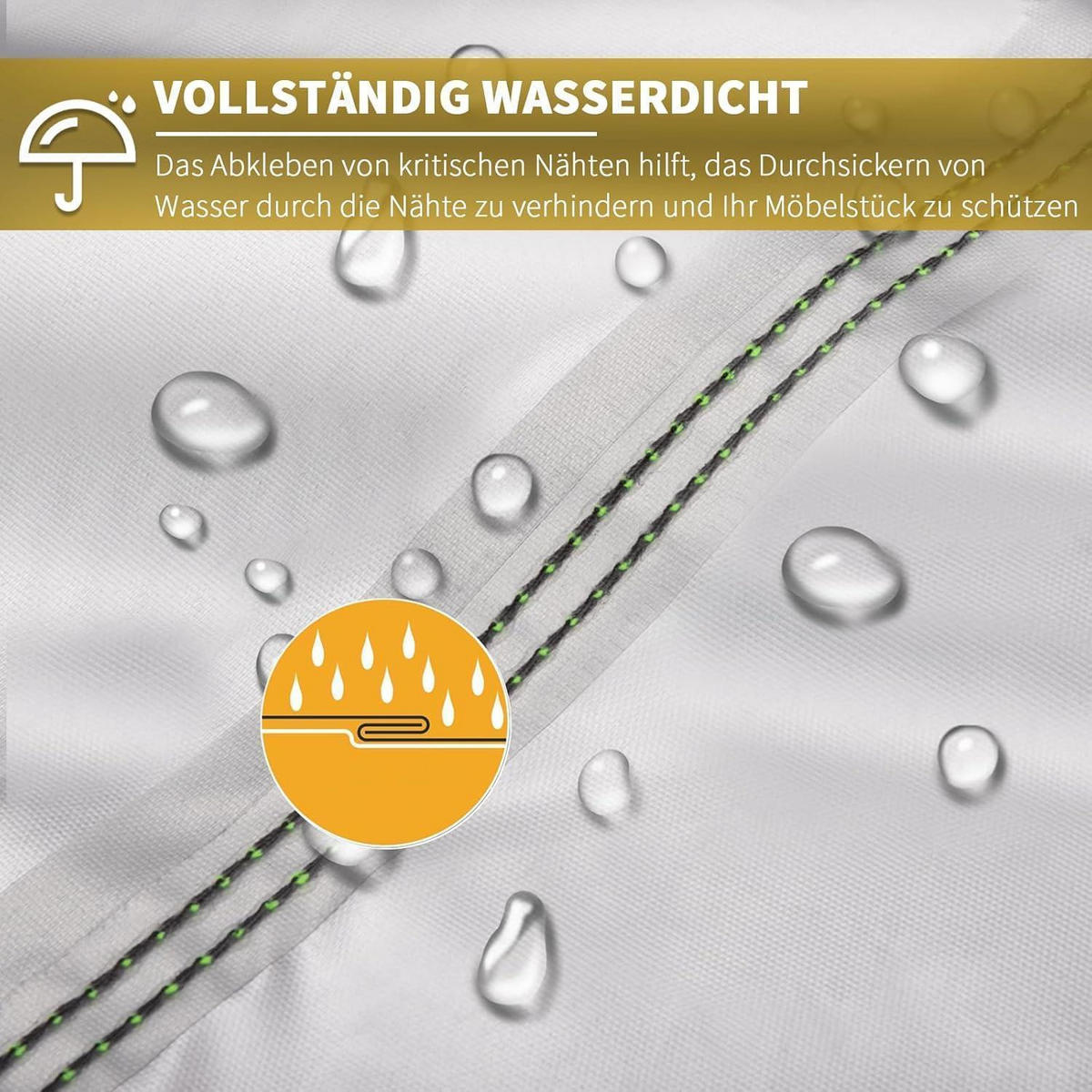 GARTENMÖBEL Abdeckung Wasserdicht 125 x 63 x 73 cm Schwarz - Schwarz, Textil (63/73/125cm)
