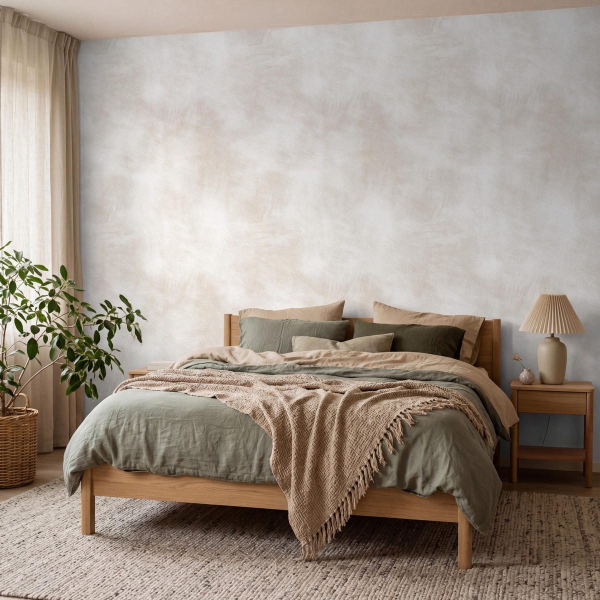 TAPETE - Dezent - Textur - Beige - 350x260 cm - Creme, Papier (350/260cm) - OnlyWow