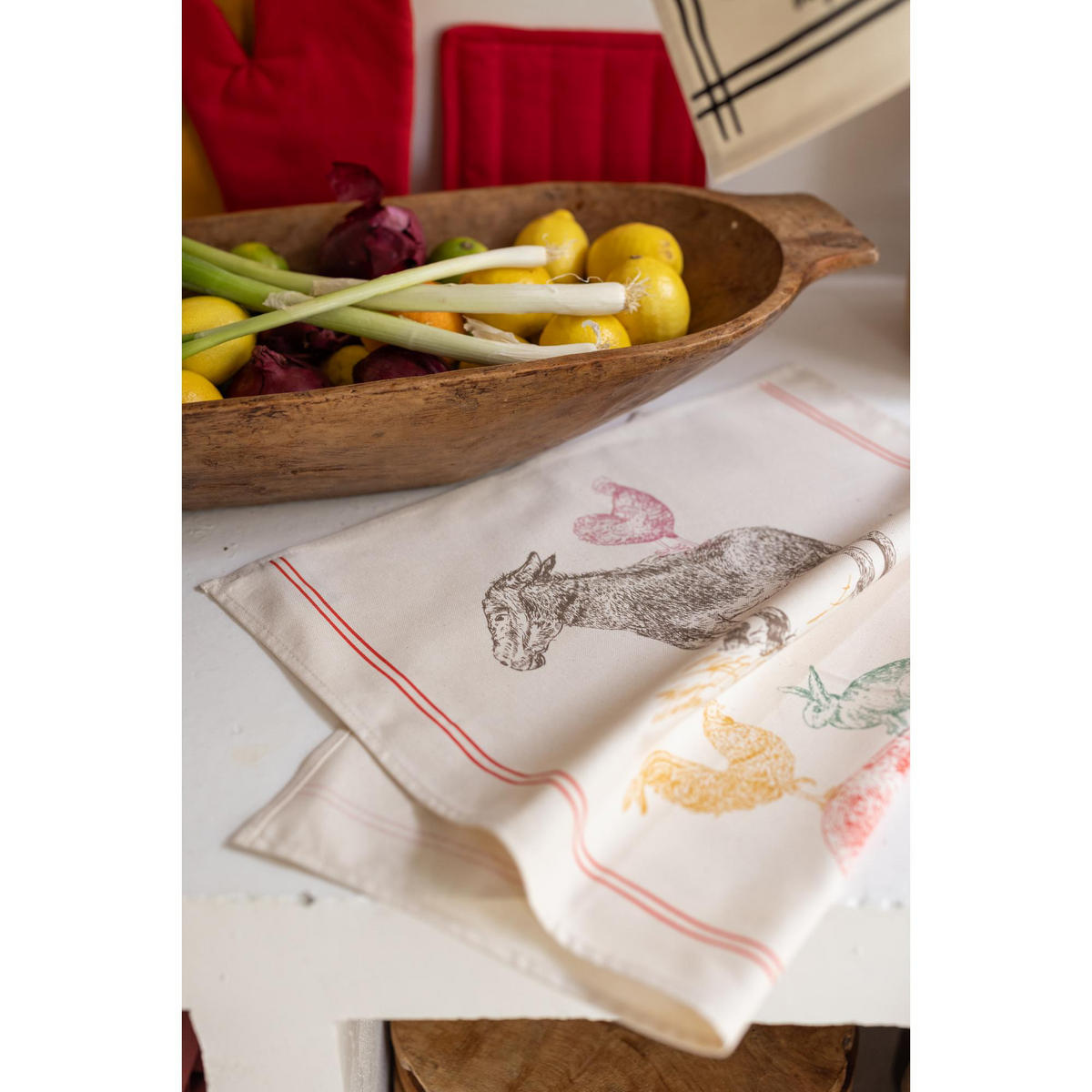 GESCHIRRTUCH Ferme ekrü 48 x 72 cm - Weiß, Textil (48/72cm) - Winkler