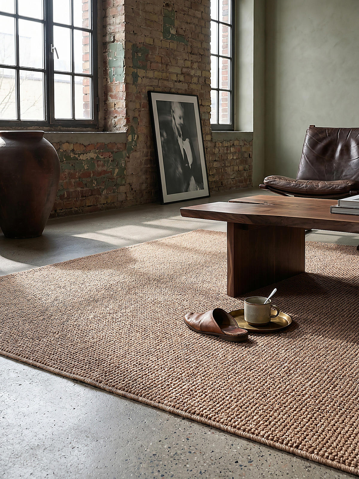 FLACHWEBTEPPICH Uni TOCE Polypropylen Natur 240 x 340 cm - Beige, Textil (240/340cm) - KADIMA DESIGN