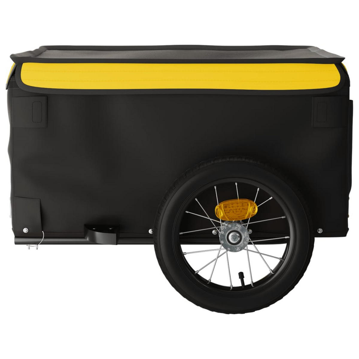 FAHRRADANHÄNGER Schwarz Und Gelb 30 Kg Eisen - Gelb, Metall (54/44/120cm) - vidaXL