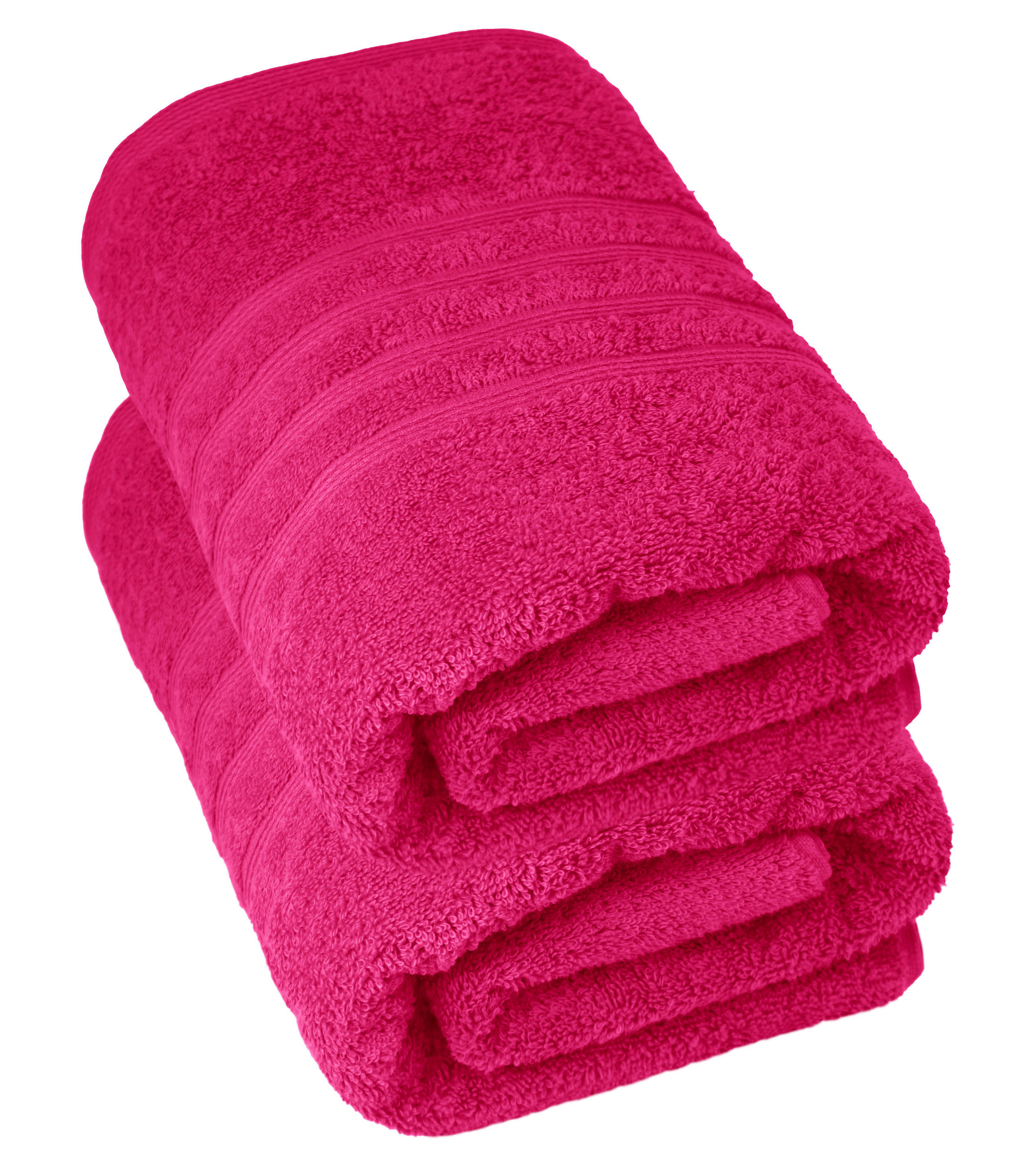 DUSCHTUCH London Rhabarber Rot 2er Set 70x140 - Pink, Textil (70/140cm) - Lashuma