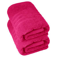DUSCHTUCH London Rhabarber Rot 2er Set 70x140 - Pink, Textil (70/140cm) - Lashuma