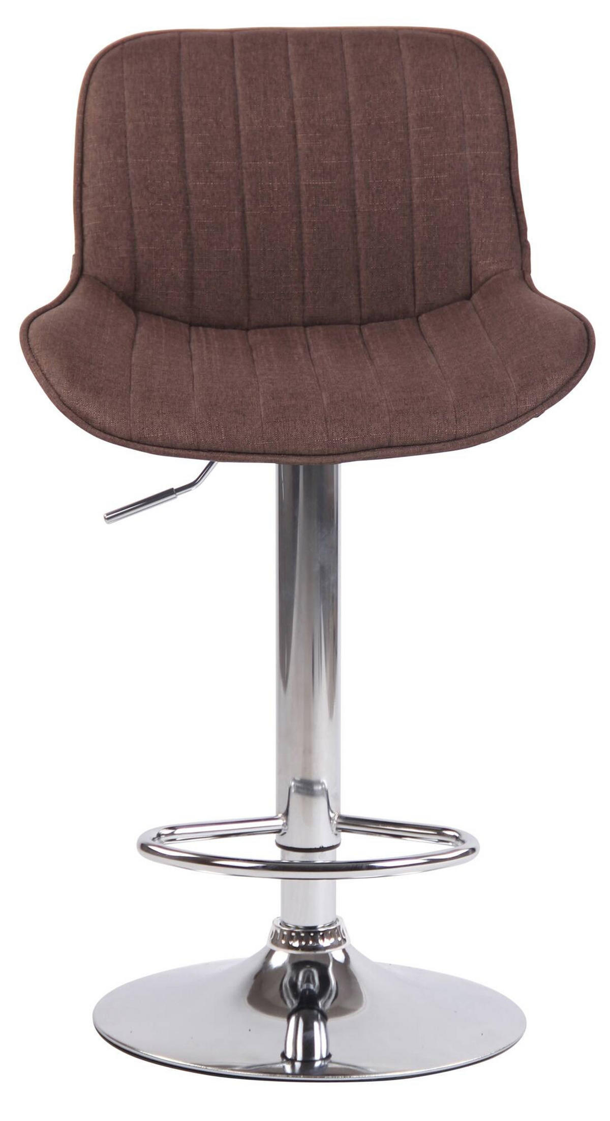 BARHOCKER 2er Set Stoff braun - Chromfarben/Braun, Textil/Metall (50/86/50cm) - CLP