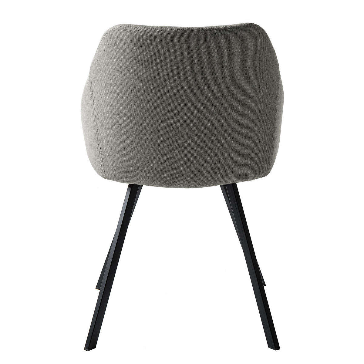 ARMLEHNENSTUHL-SET - Webstoff - Hellgrau, Textil (53/80/54cm) - home24