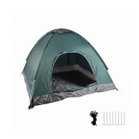 POP-UP stan na pláž - tmavě zelená, textil/plast (200/200cm) - Relaxdays