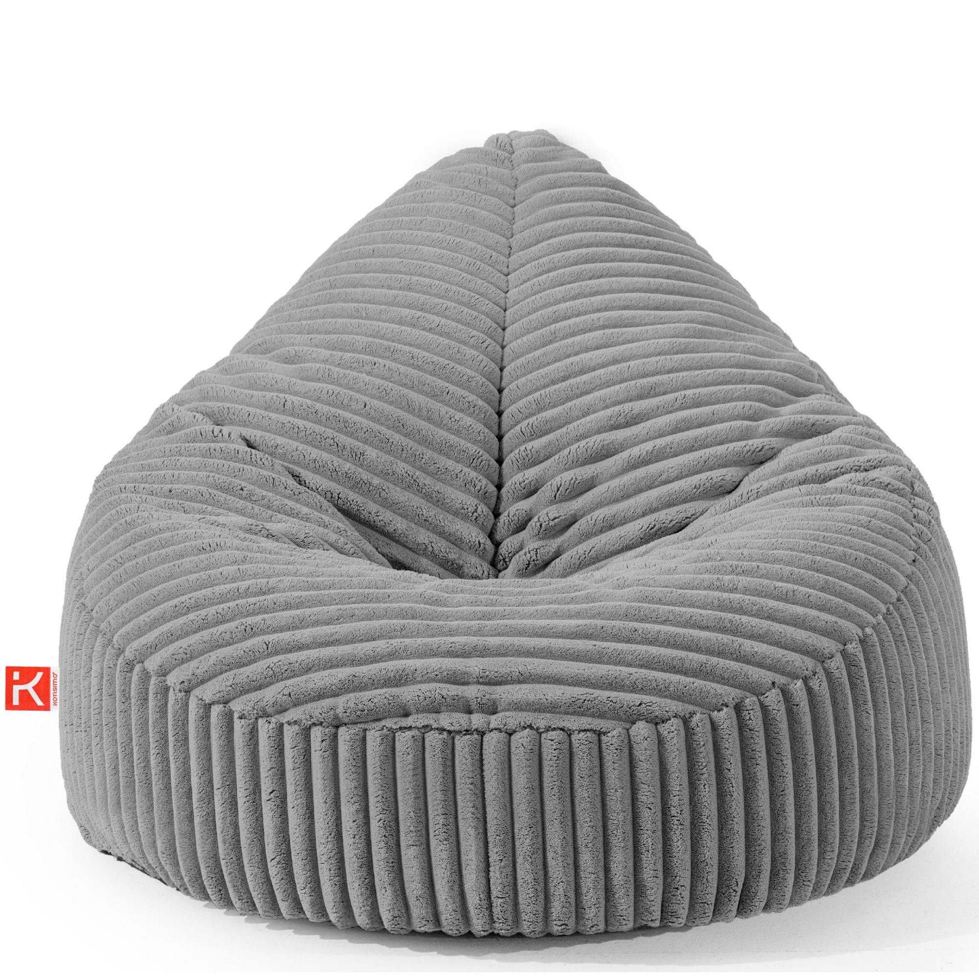 SITZSACK COSMO II aus Kordstoff, Dunkelgrau - Dunkelgrau, Textil (85/80/85cm) - KONSIMO®