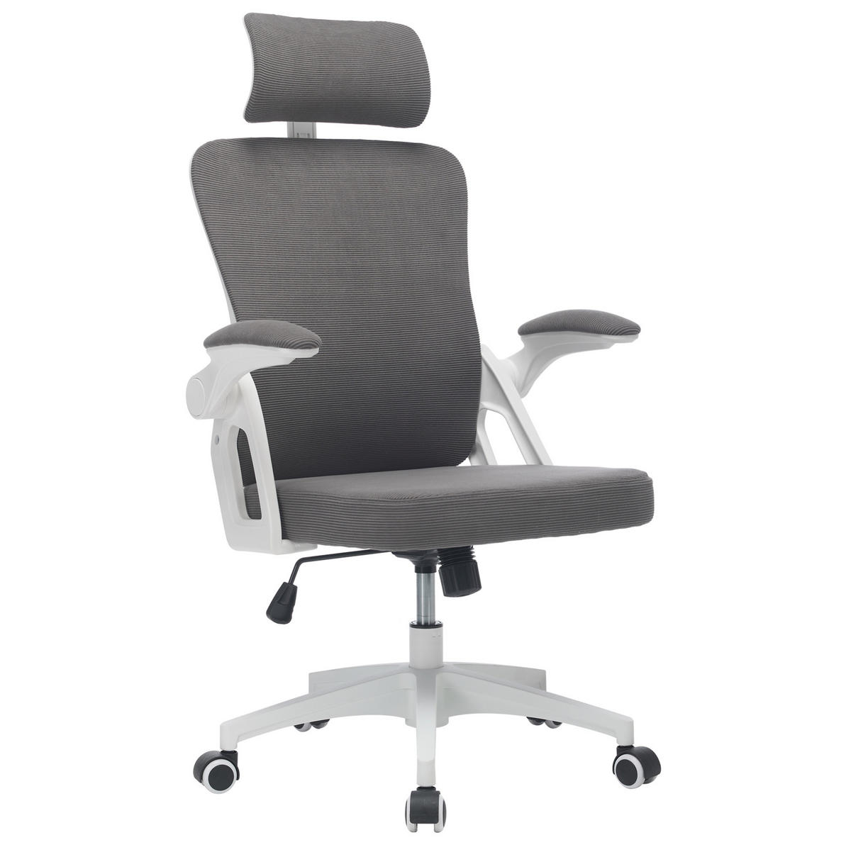 BÜROSTUHL in Grau 65x58x108 cm mit Netzrücken und höhenverstellbarem Sitz - Grau, Textil (58/108/65cm) - IVMEU