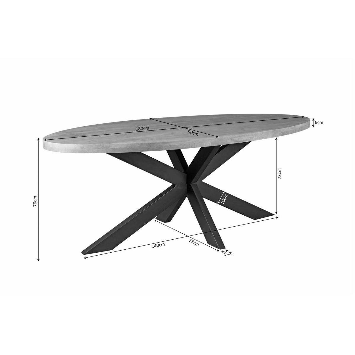 ESSTISCH Dakota Braun 90/180/76 cm - Braun, Holz (90/180/76cm) - Starfurn