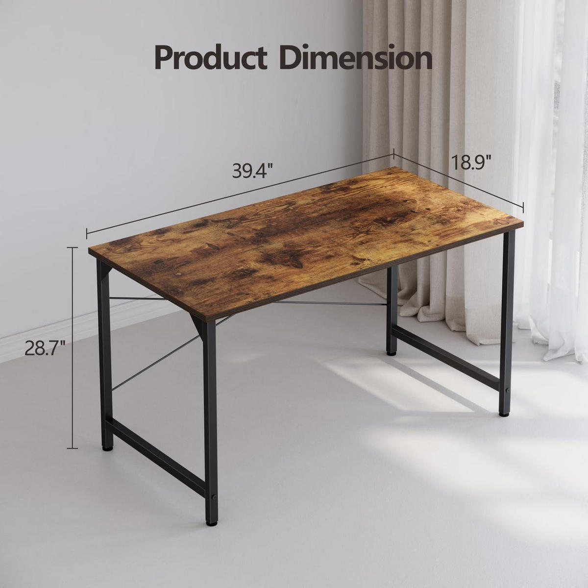 SCHREIBTISCH Vintagebraun 100 x 48 cm - Braun, Holzwerkstoff (48/100/73cm)